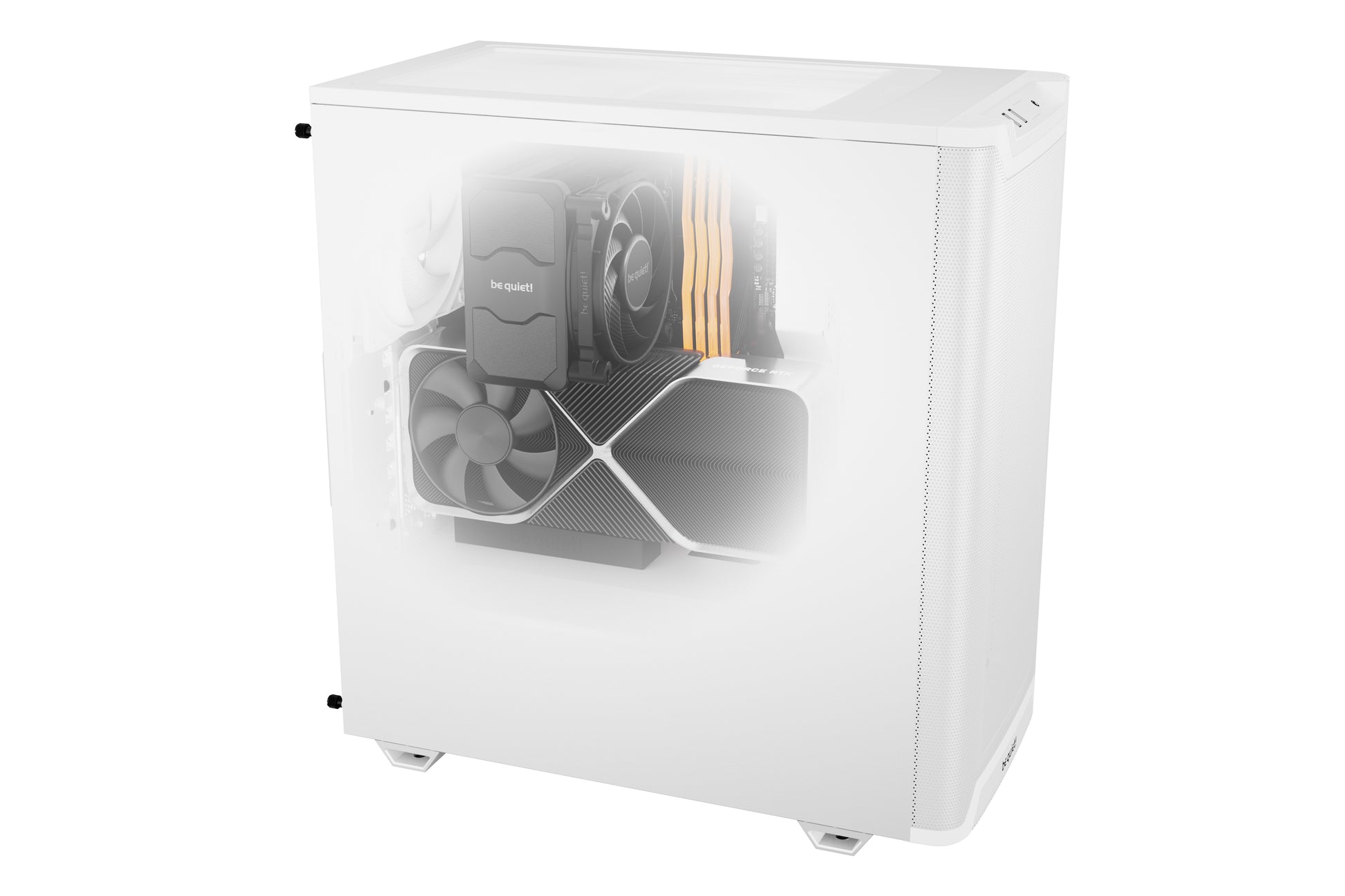 be quiet! be quiet PURE BASE 501 Airflow – Midi-Tower – Weiss, ATX/micro-ATX/Mini-ITX, CPU-Kühler max. 17,8 cm