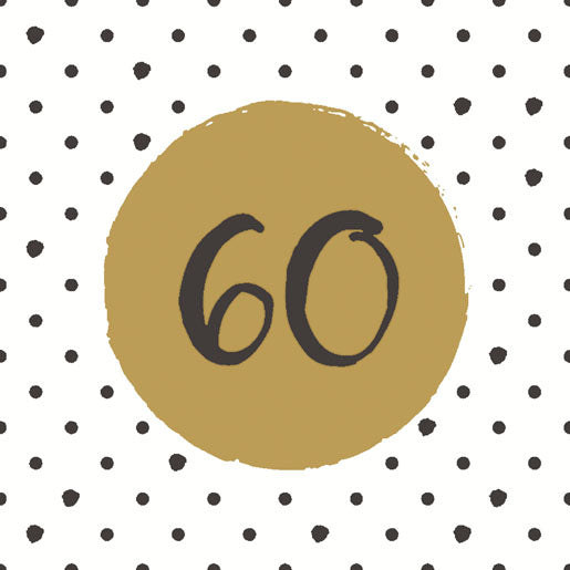 Paper + Design Servietten 60th Birthday – mehrfarbig – 33 × 33 cm, 3-lagig – 20 Stück