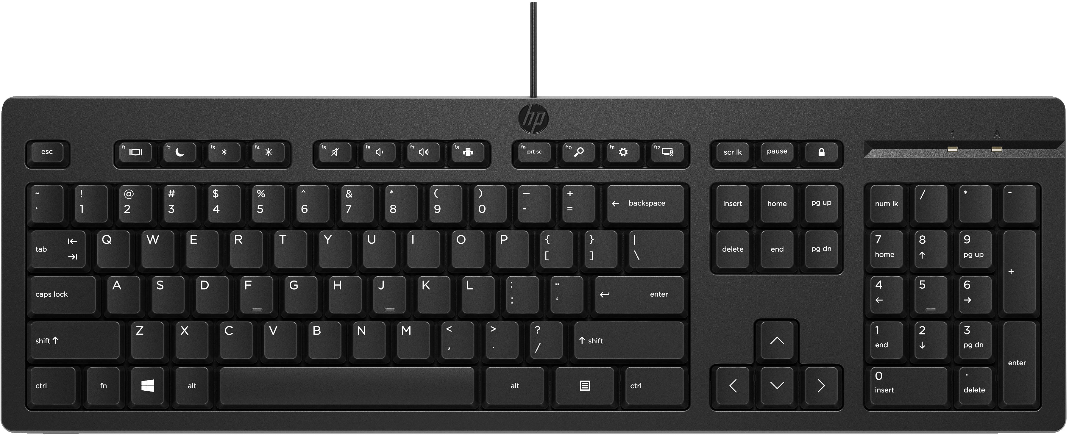 HP 125 – Tastatur – Membran – kabelgebunden – USB – QWERTY (Nordic) – Schwarz