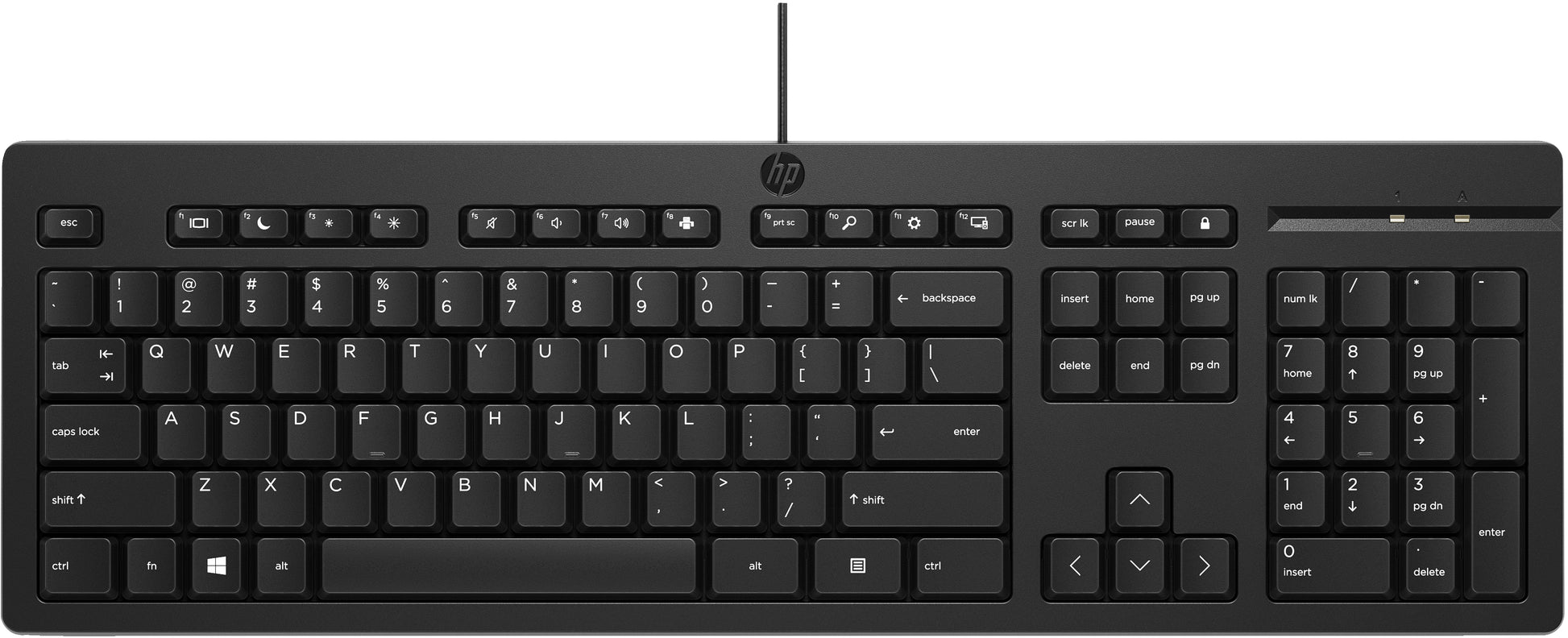 HP 125 – Tastatur – Membran, kabelgebunden, USB – Schwarz