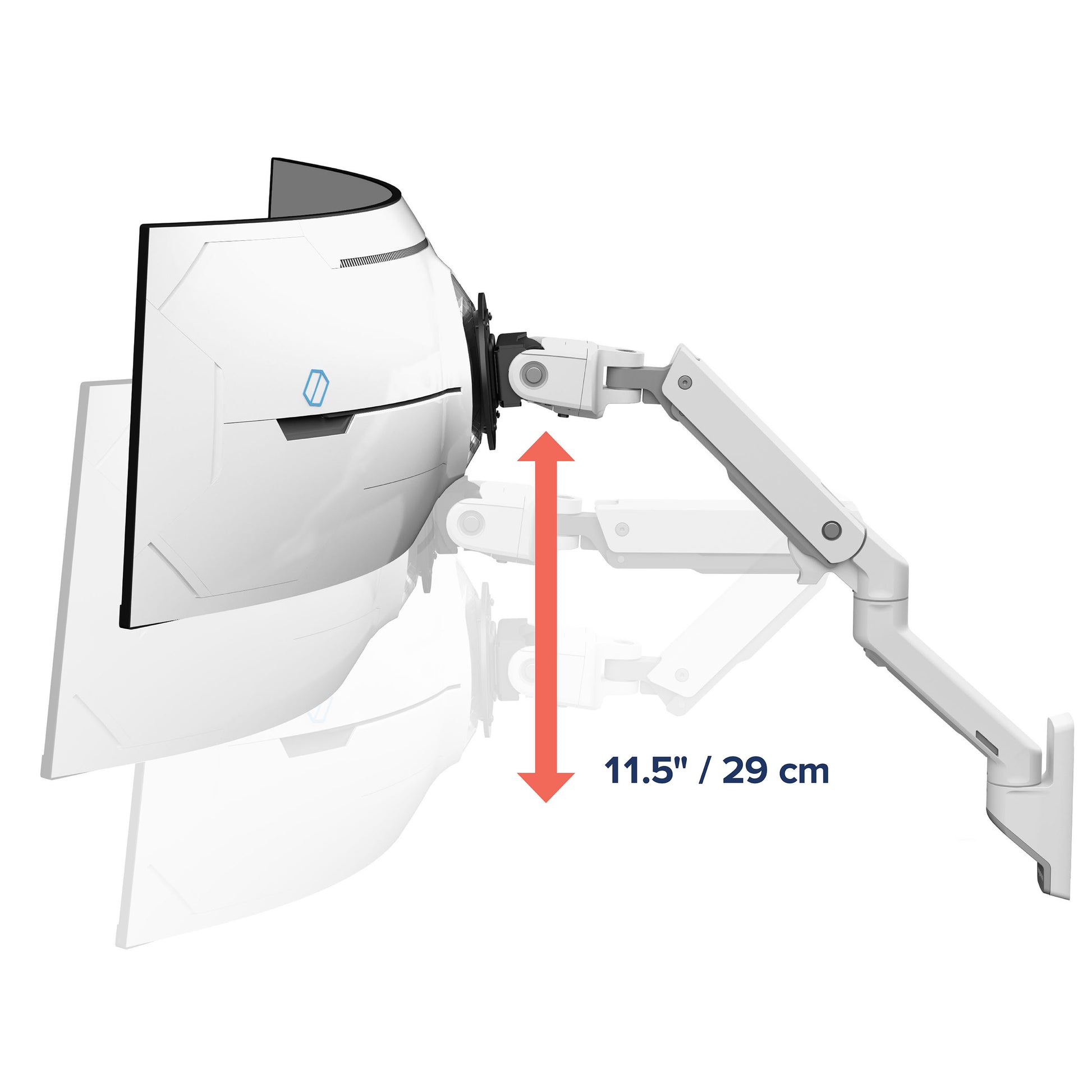 Ergotron Monitorarm, Wandmontage, Schwerlast, Drehbar
