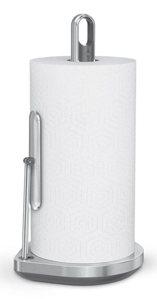 simplehuman Küchenrollenhalter Edelstahl, 20,6 × 18 × 38,1 cm, silber