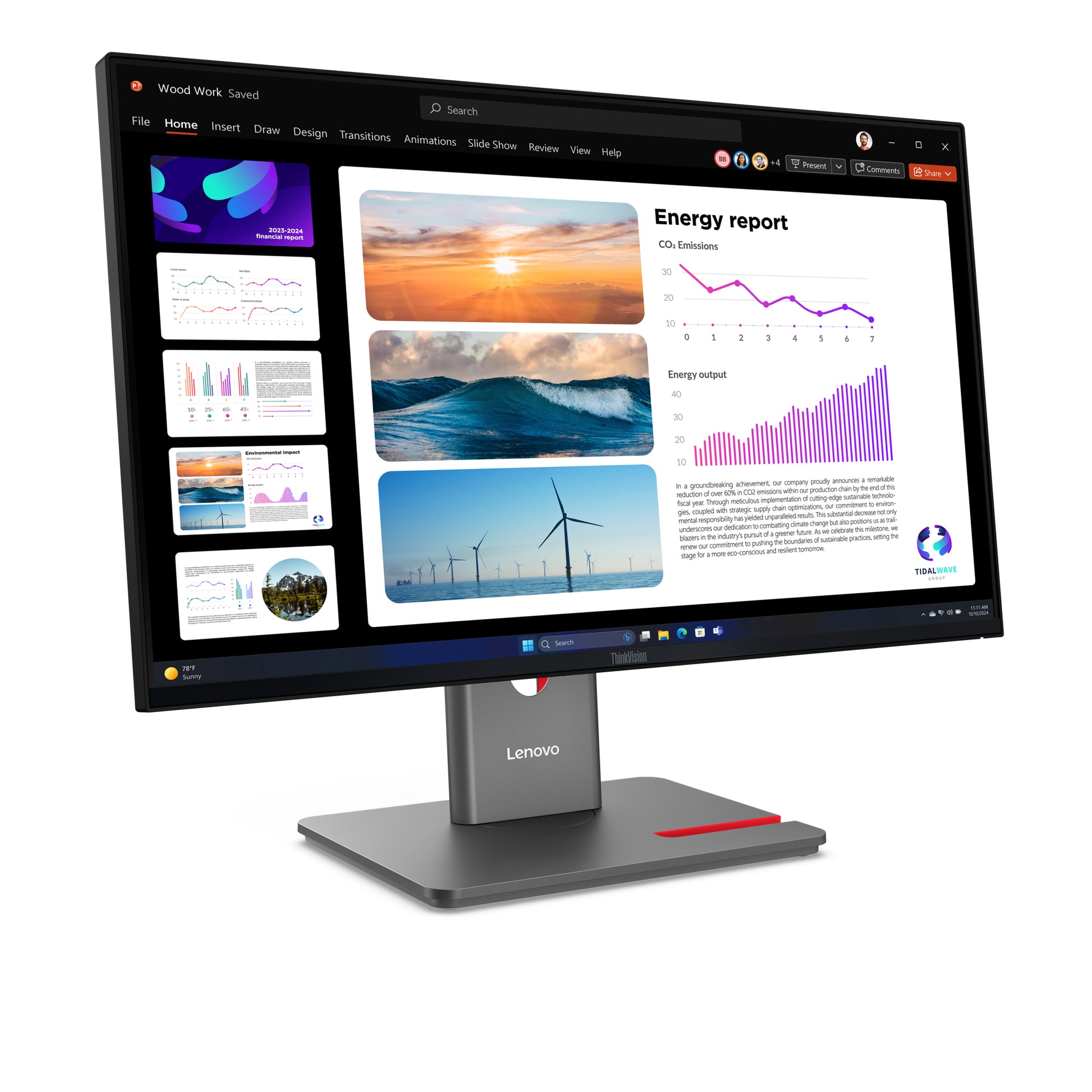 Lenovo Thinkvision P24Q-40 LED Monitor, 23,8", 2560 × 1440 (WQHD), LCD, Schwarz