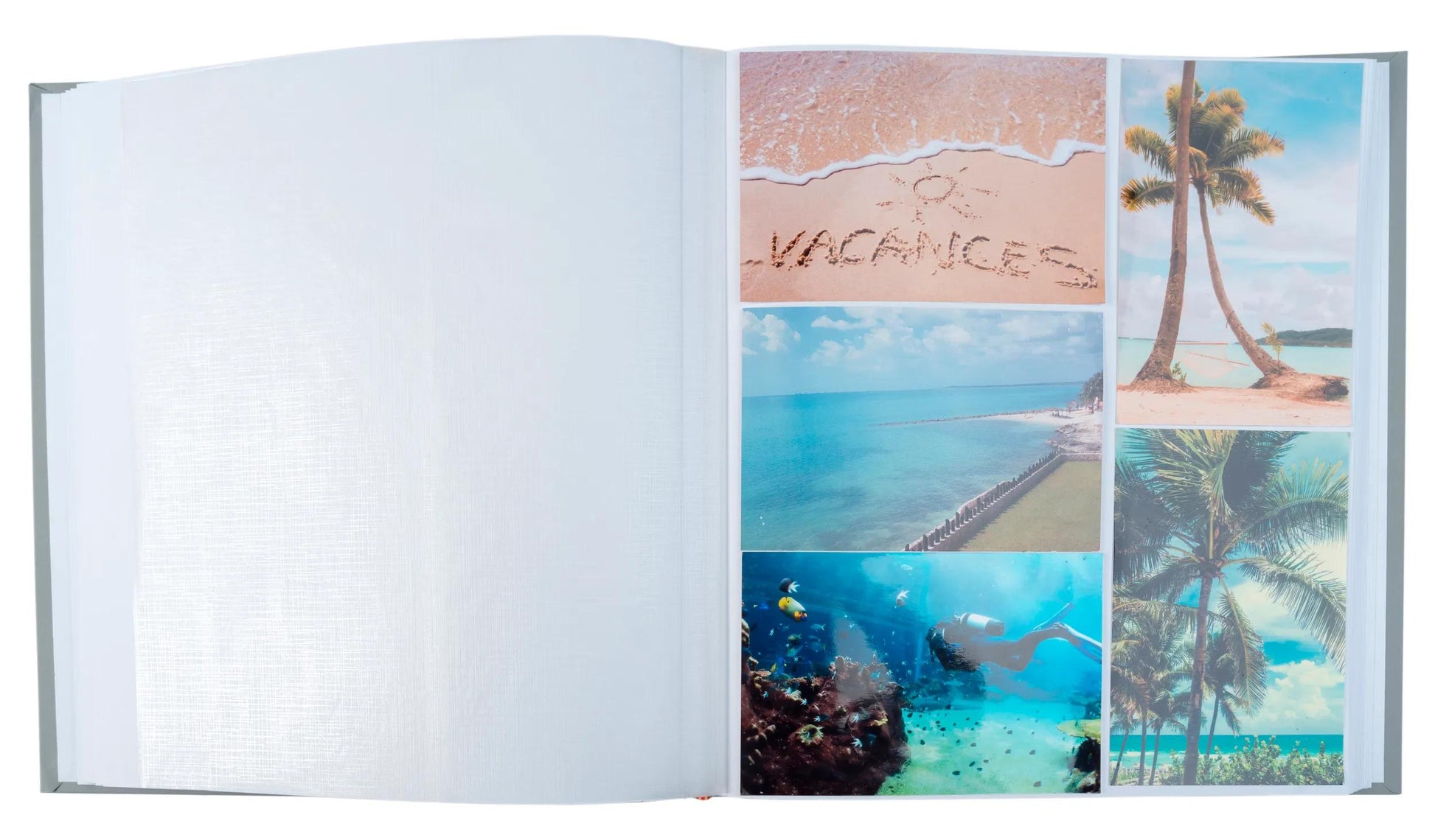 Exacompta Ellipse Fotoalbum – 29 × 32 cm, Hardcover, 60 Seiten, weisse Seiten, grau, für Fotos 10 × 15 cm