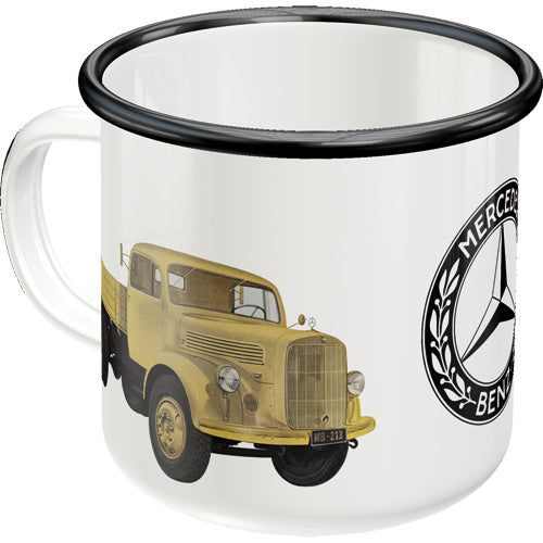 Nostalgic Art Emaillebecher Truck – 360 ml, Ø 8 cm, Mehrfarbig