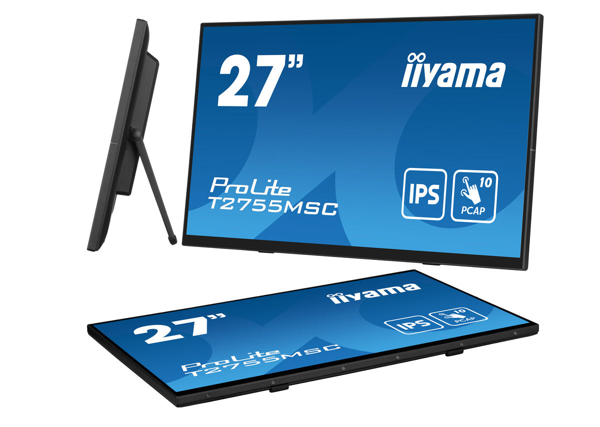 iiyama T2755MSC-B1 – Monitor, 27", 1920 × 1080 (Full HD), Touch, 360 cd/m²