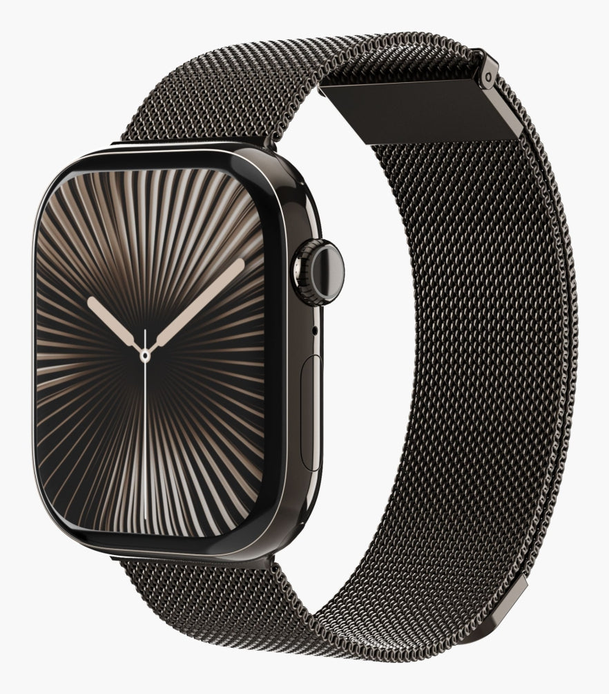 Vonmählen Milanese Loop 2 – Armband – für Apple Watch 40/41/42 mm, Granitgrau, Edelstahl