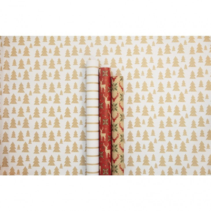 Clairefontaine Geschenkpapier Home Rot – Kraftpapier – 70 cm × 5 m – 70 g/m² – Weihnachten