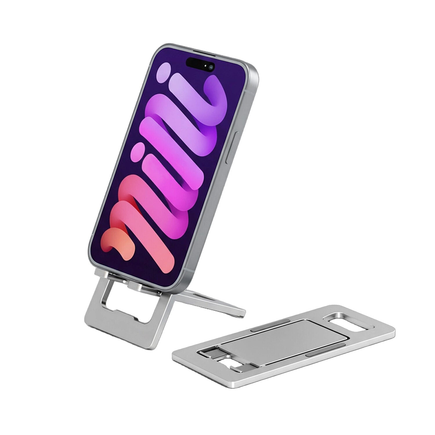 4smarts Tischständer, faltbar – für bis 7" (universal) – Silber, Aluminium
