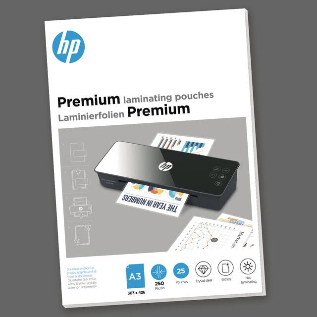 HP Laminierfolien A3 – 250 µm, glänzend, 25 Stück
