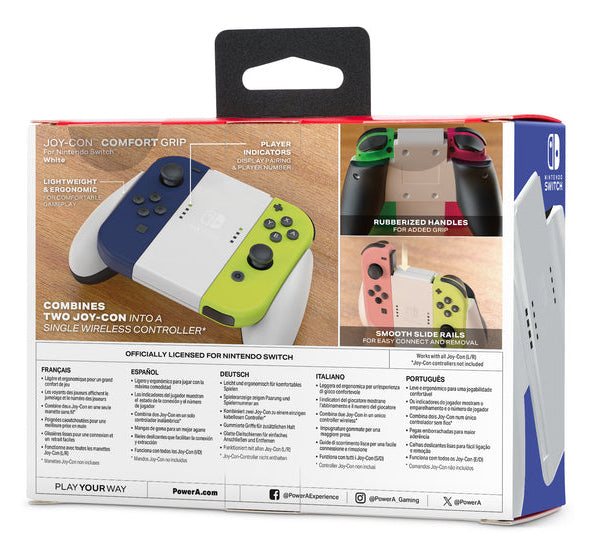 PowerA NSAC0293-01 – Joy-Con-Komfortgriff – Weiss – für Nintendo Switch