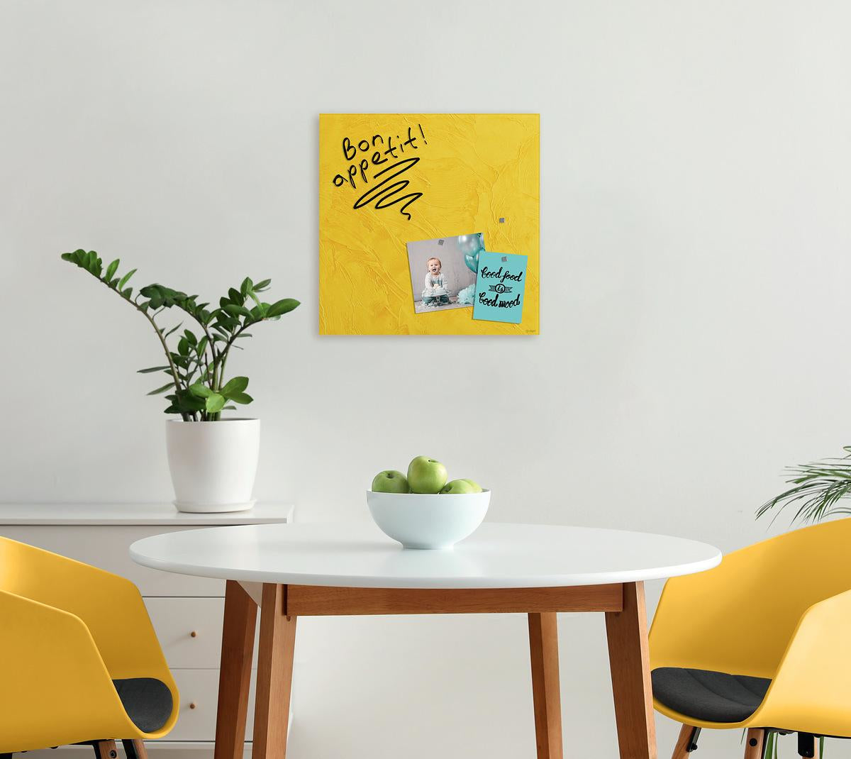 Sigel Whiteboard – 48 × 48 cm, Glas, magnetisch, Wandmontage, inkl. Magnete, Montagesatz