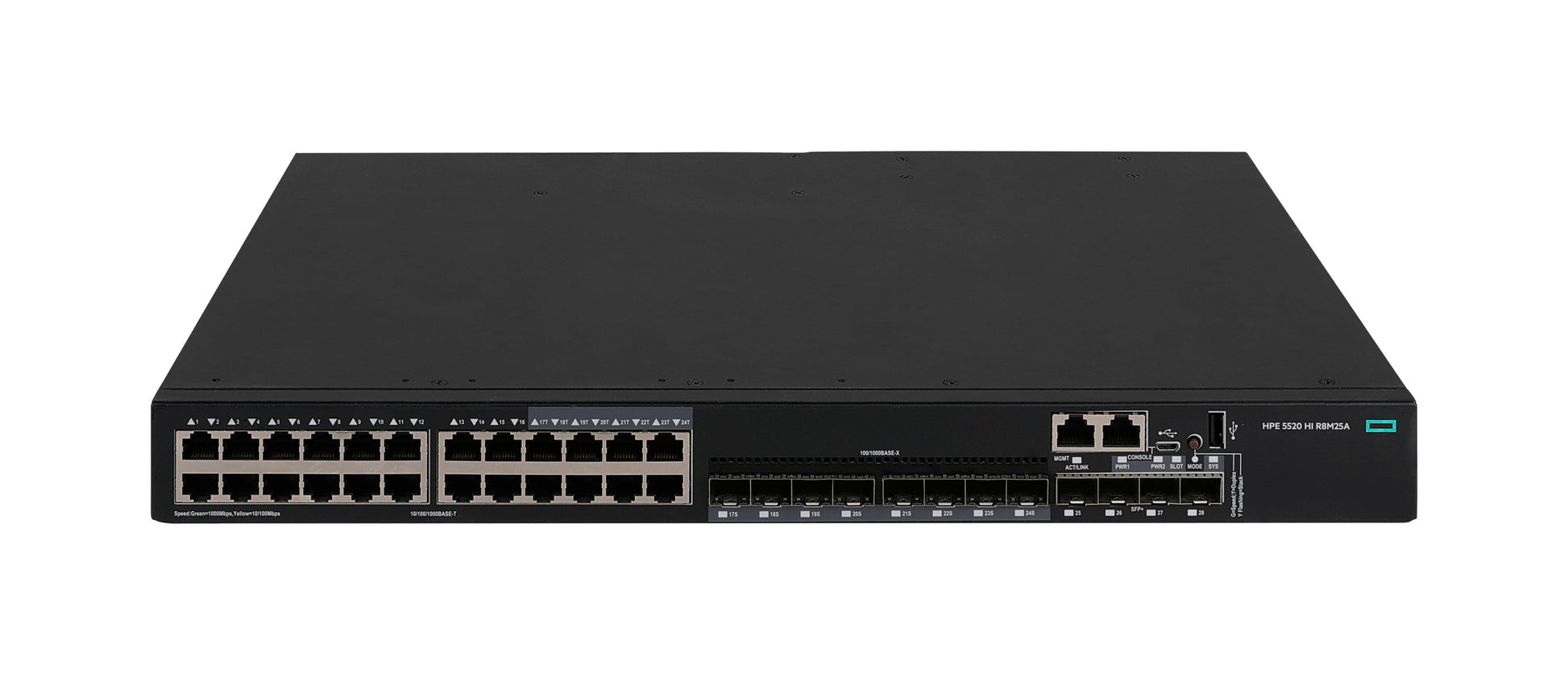 HPE 5520HI – Managed Switch – 24×GbE, 4×SFP+, L3, 1U