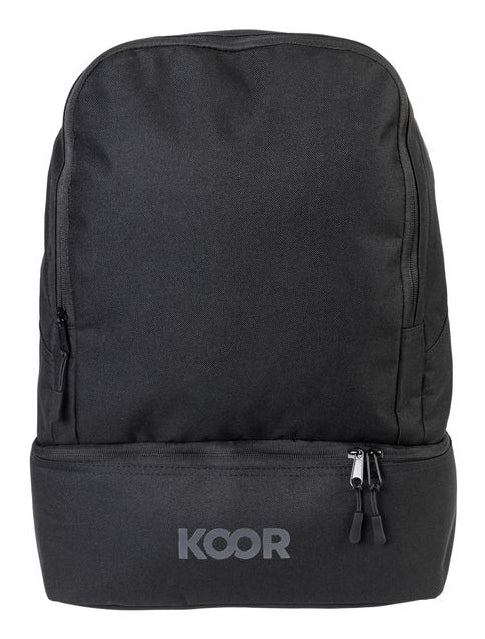 KOOR Sportrucksack F02641 – 25 l, mit Schuhfach, 600D Polyester – Schwarz, 180 × 450 × 320 mm