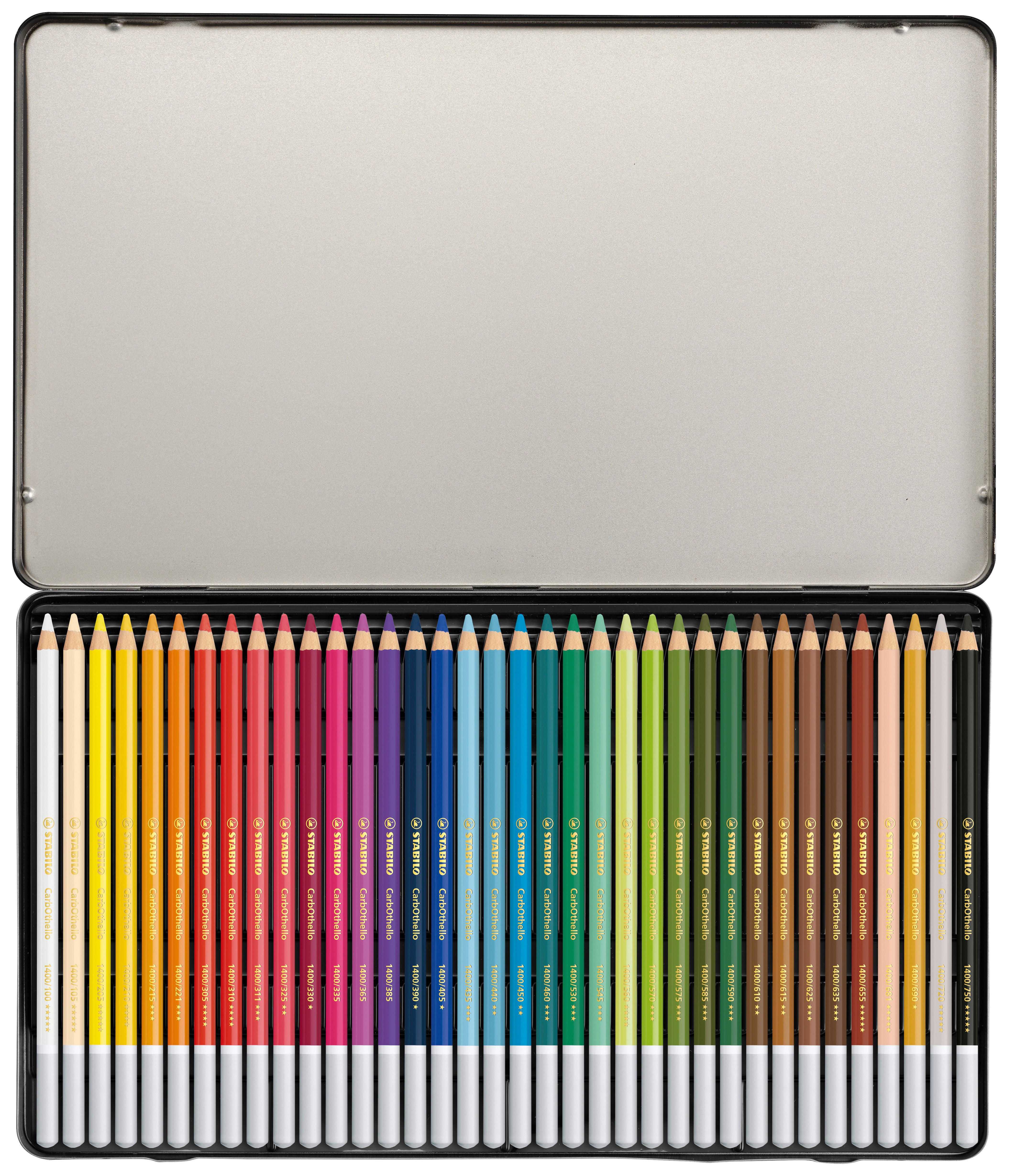 STABILO CarbOthello ARTY+ Pastellkreidestifte – 36 Farben, Ø 4,4 mm, Metallschachtel