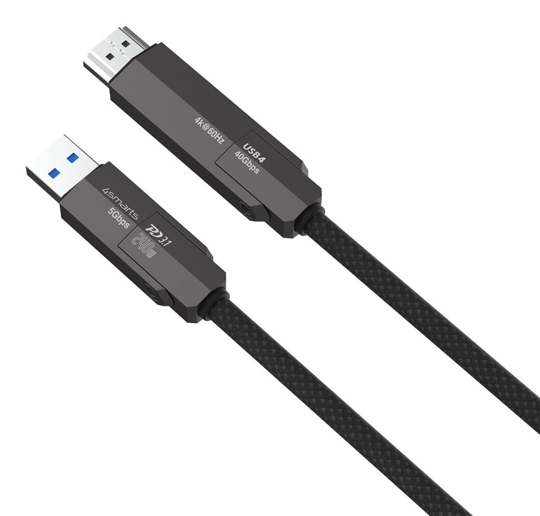 4smarts HDMI-Kabel, USB-A – für Universal, Schwarz
