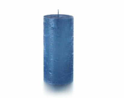 Balthasar Zylinderkerze – Ø 7 × 15 cm – Blau, 1-teilig