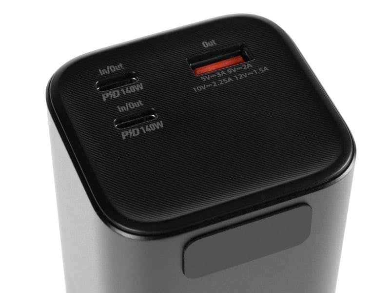 ONIT Powerbank 25000 mAh, PD 140 W, 2× USB-C, Pass-Through, Anthrazit