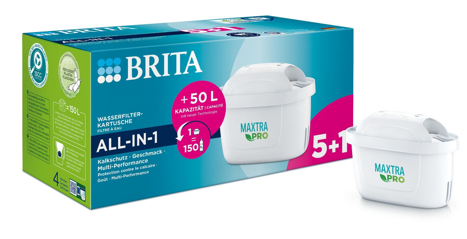 BRITA Maxtra Pro All-in-1 – Weiss, 6 Patronen