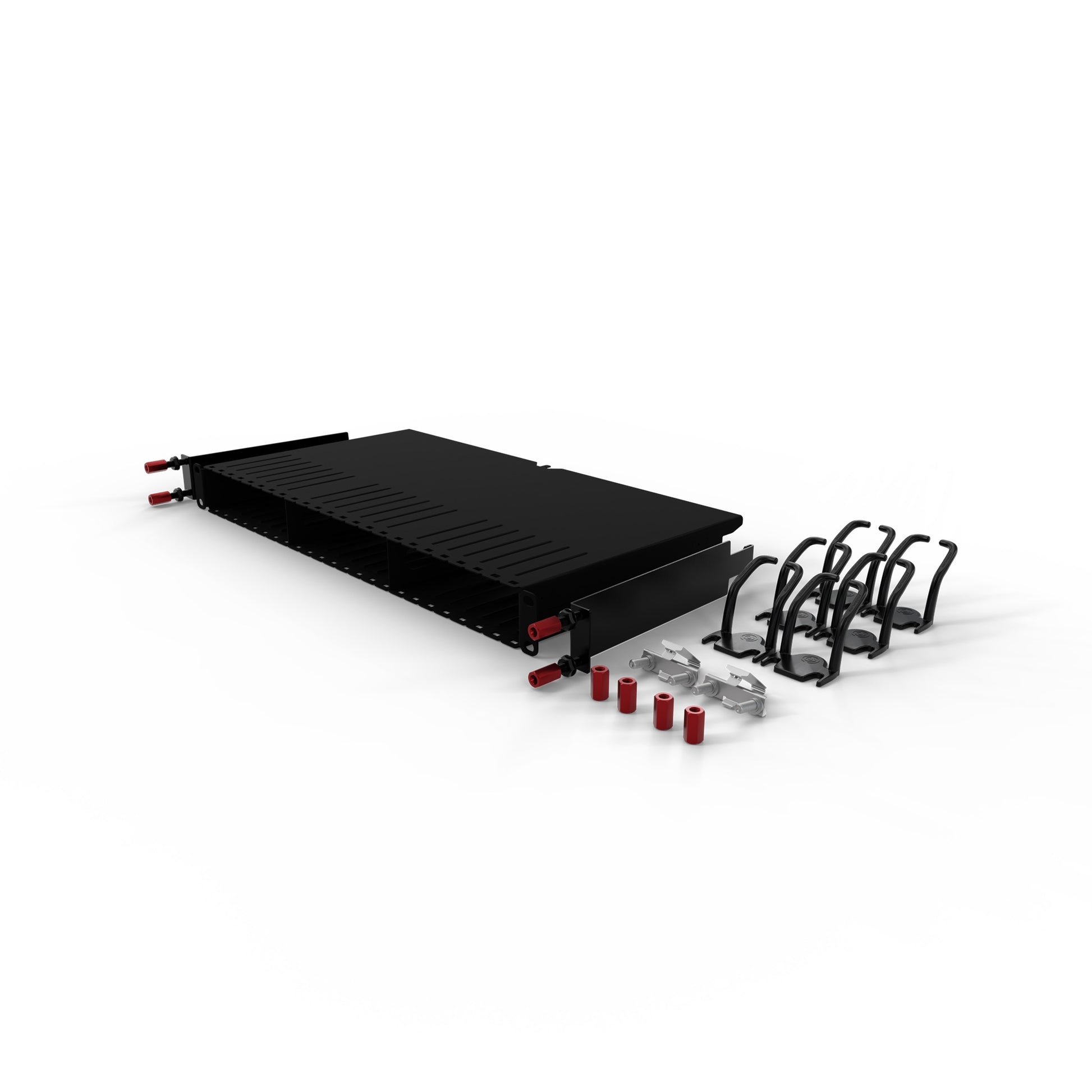 PATCHBOX Kabelmanagementtafel – Stahl, Schwarz, Tragkraft 20 kg, 0,481×0,240×0,050 m, 1 Stück