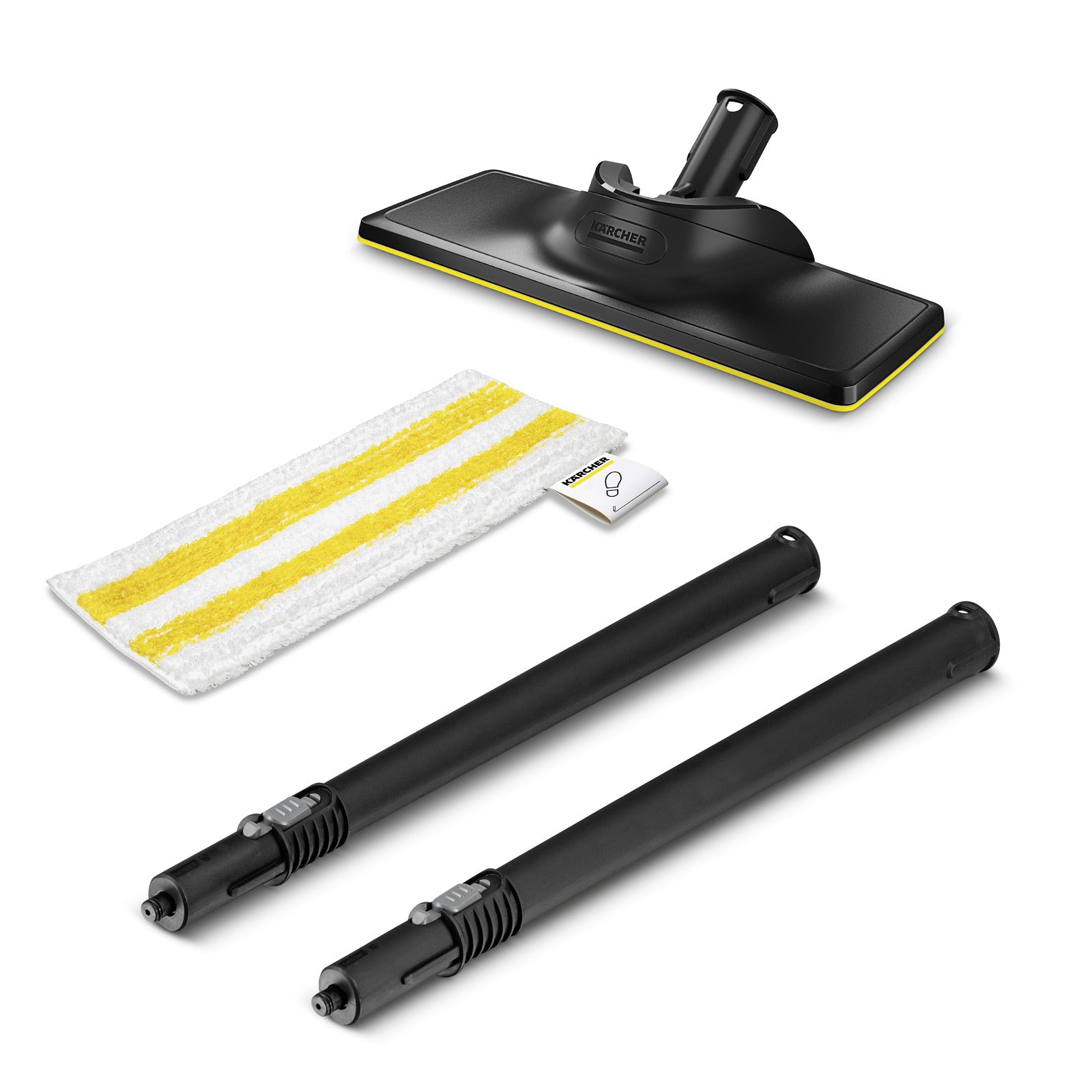 Kärcher SC1 – Bodendüsen-Set, Schwarz, Weiss, Gelb – für SC 1 Multi, SC 1 Multi & Up, SC 1 Multi Comfort