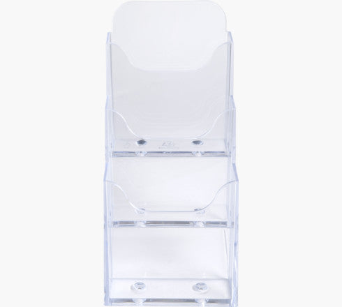 Exacompta Tischprospekthalter 3 Fächer DL – Polystyrol, transparent – 73158D