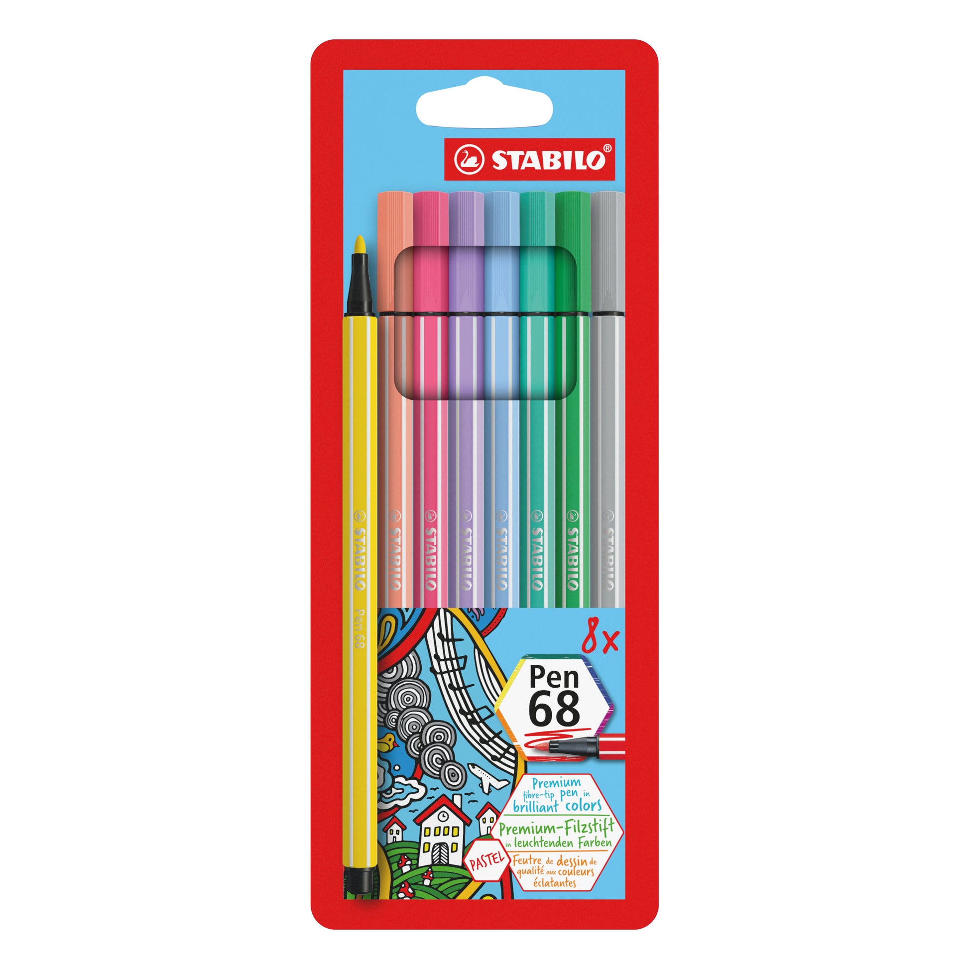 STABILO Filzstifte, Strichbreite 1 mm, 8 Farben