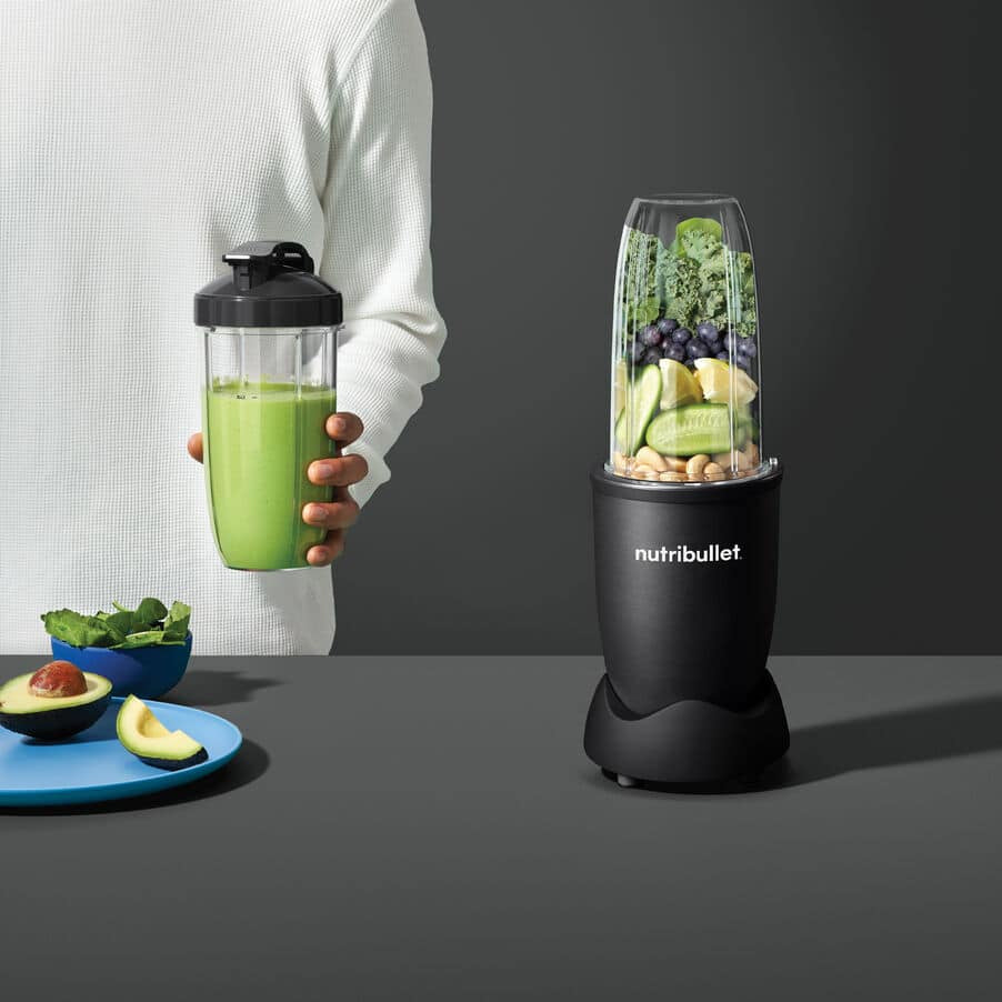 NutriBullet Smoothie-Mixer NB910MAB – 0,9 l, 900 W, Eis-Crusher – Schwarz matt