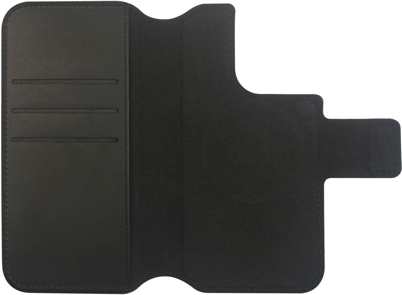 eSTUFF INFINITE MILAN Wallet-Case – Schwarz, Leder – für Apple iPhone 16 Pro – mit 3 Kartenfächern