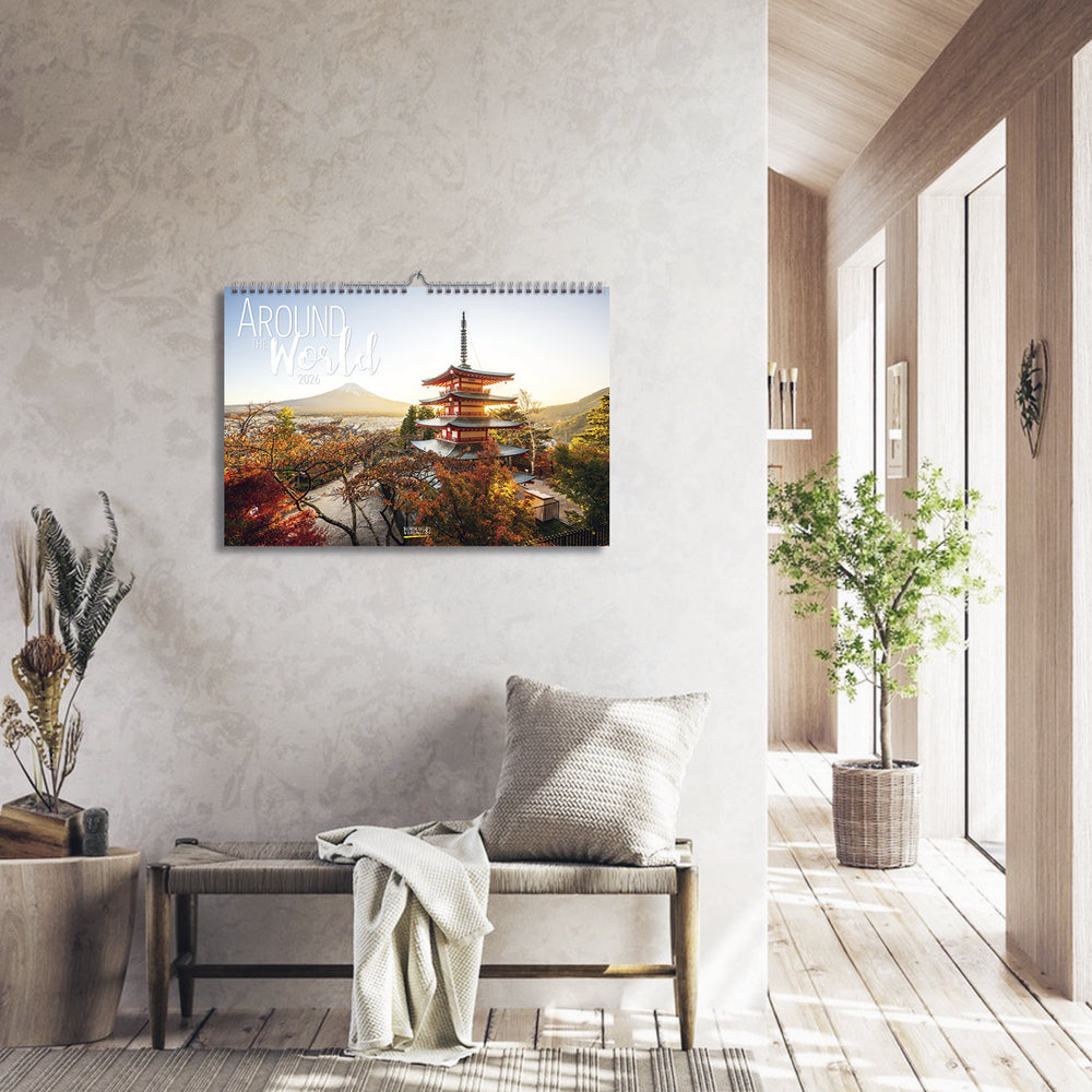 Korsch Verlag Bildkalender Around the World 2026 – 58 × 39 cm