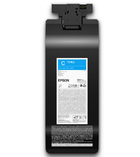 Epson UltraChrome DG2 Cyan Tintenpatrone (Original) – 800 ml – für SureColor F2260 – T54L200