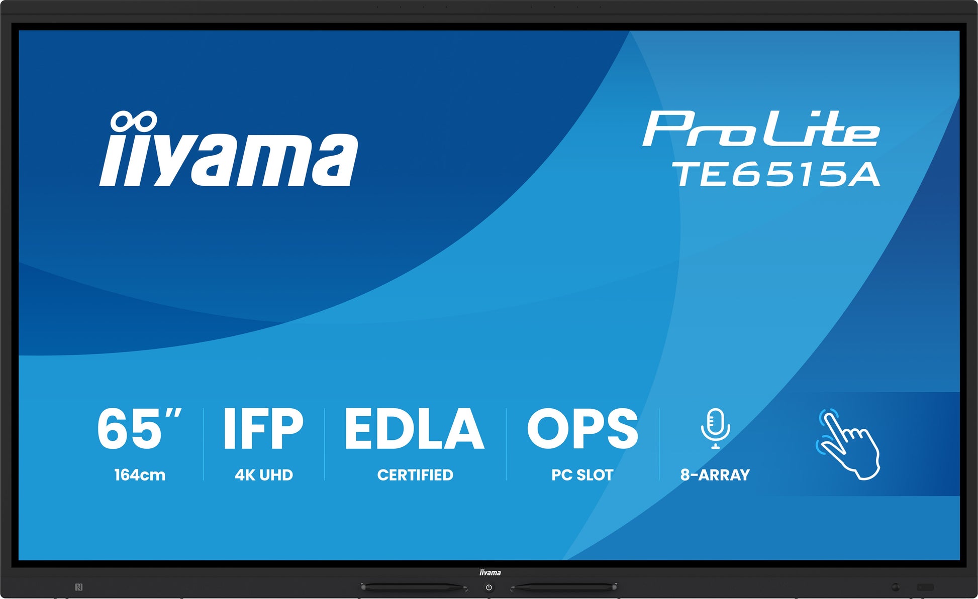 iiyama TE6515A-B2AG – 64,5" Touch, 3840 × 2160 (4K), VA, USB-C 100 W, LAN