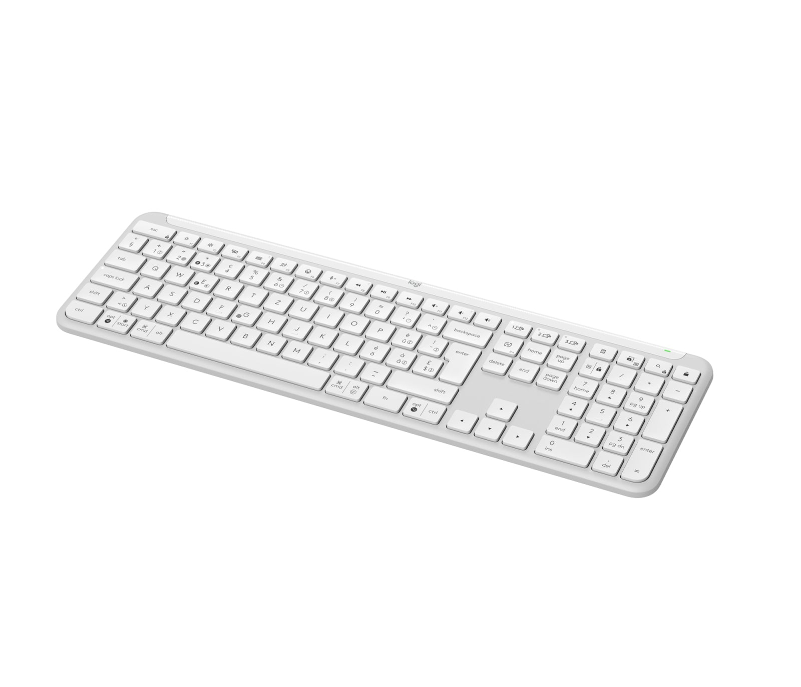 Logitech Signature Slim K950 – Tastatur, kabellos, CH-Layout (DE-CH), Weiss