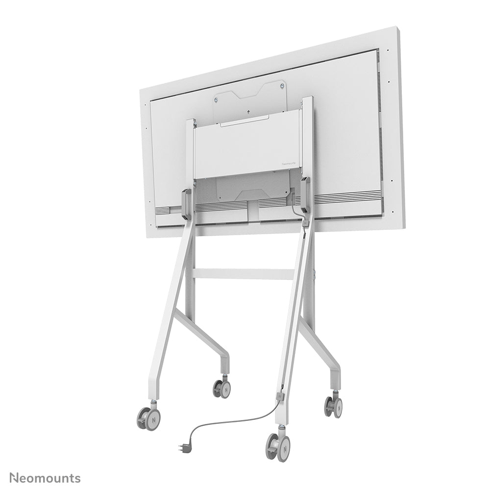 Neomounts MOVE Go Flip – Trolley, drehbar, für 55–65", VESA 400×400, bis 50 kg, höhenverstellbar, weiss
