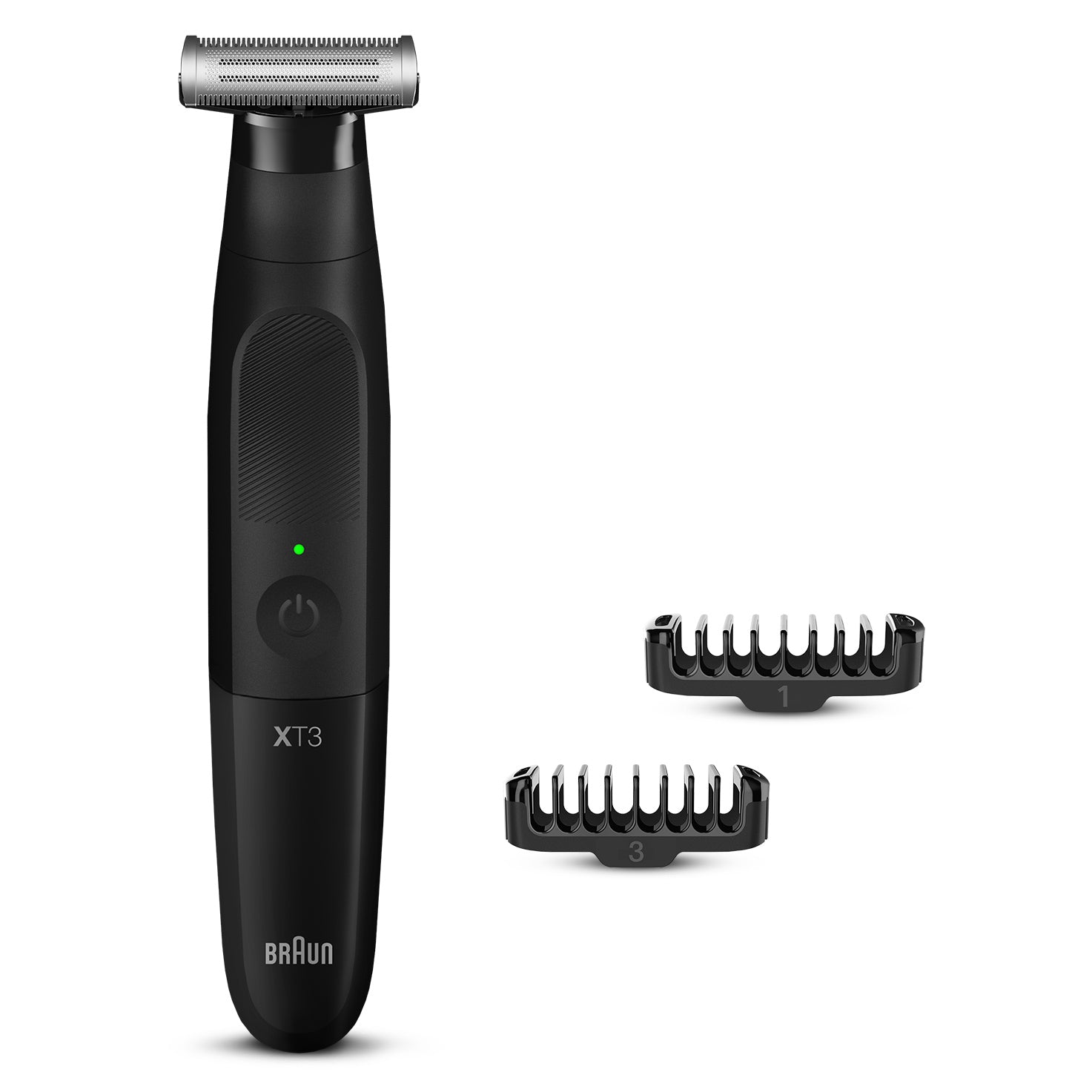 Braun Präzisionstrimmer Series XT3100 Face – Nass & Trocken, 1–3 mm Schnittlänge – Schwarz