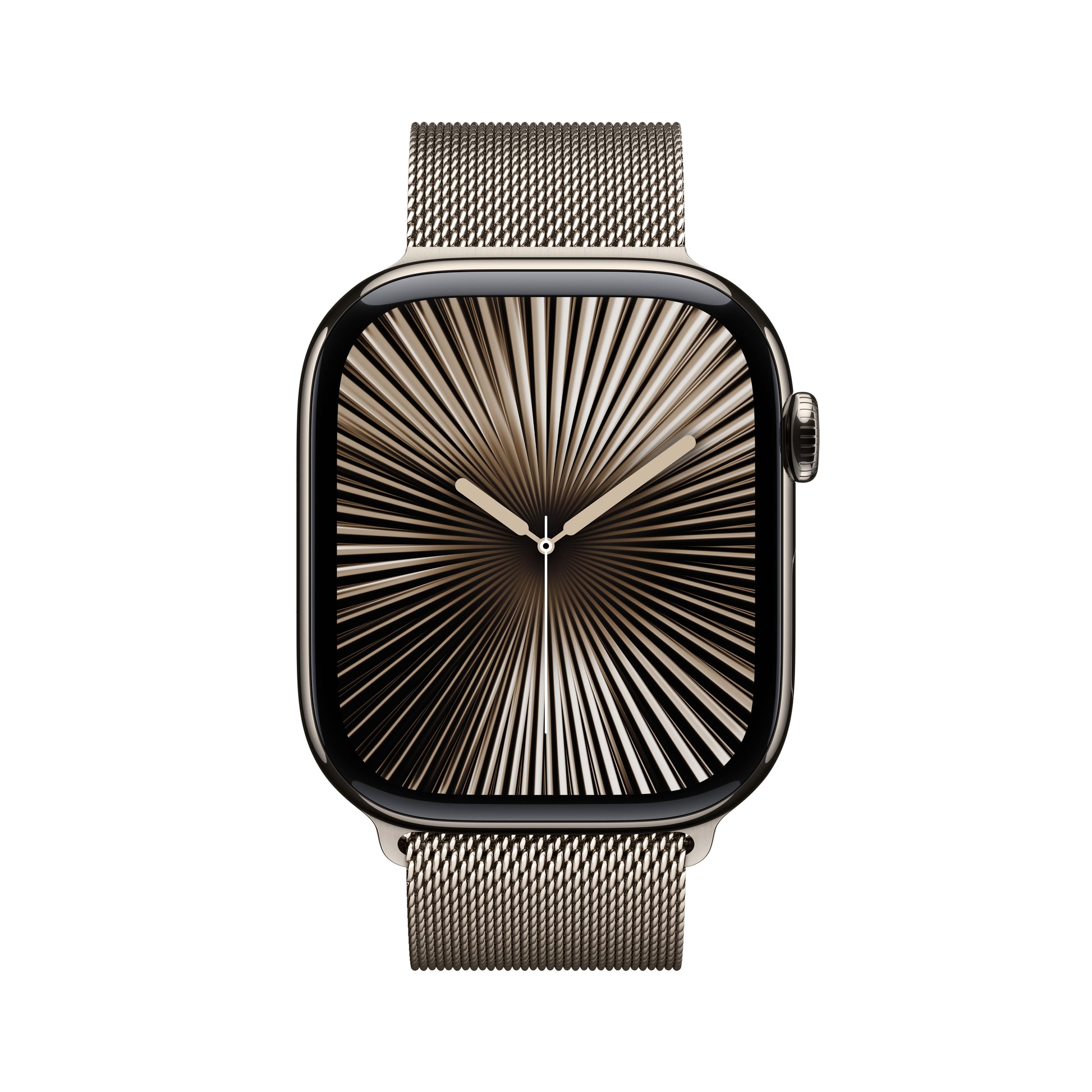Apple Watch S10 – Smartwatch – 46 mm, LTE, OLED, IP6X, 50 m, Natürliches Titan, Mailänder Schlaufe (S/M)