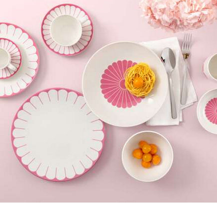 Villeroy & Boch Fleur Cassis Kaffeetasse – 0,16 l, Porzellan, Rosa, mit Henkel, 6 Stück