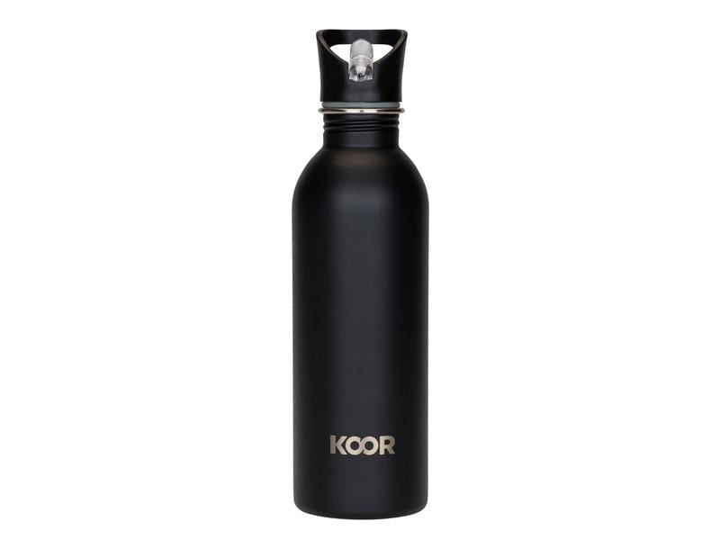 KOOR Trinkflasche 1 l – Edelstahl, Weithals, Schraubdeckel