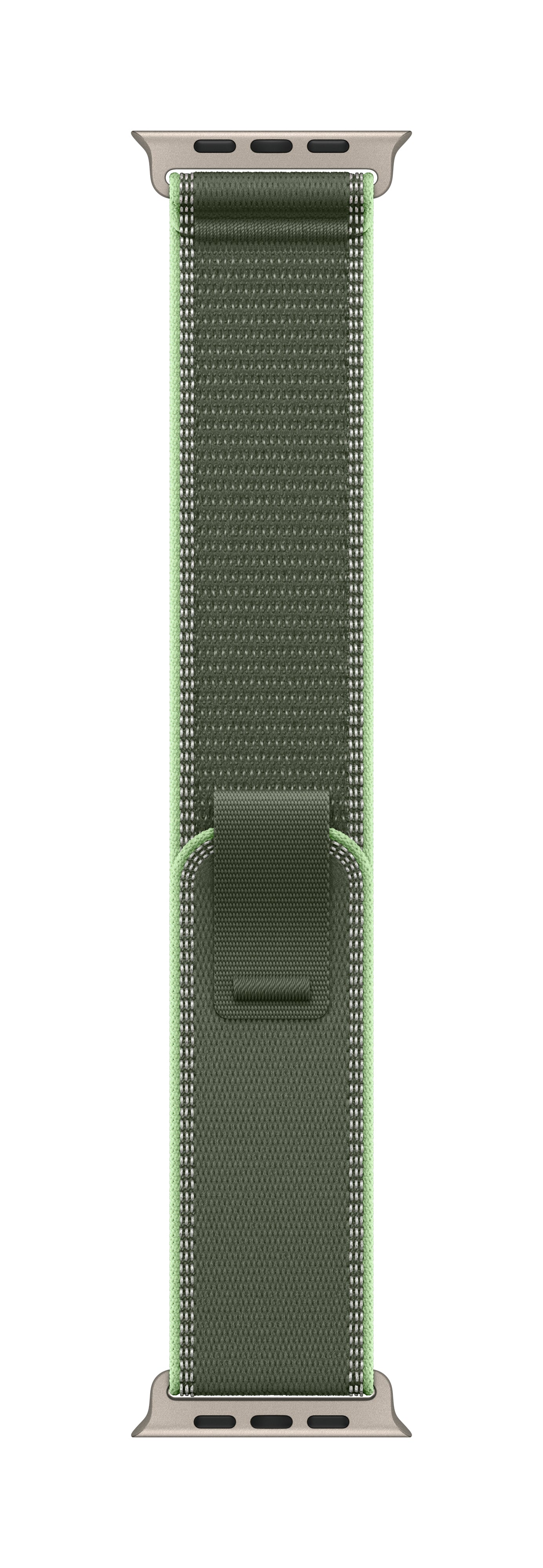 Apple Trail Loop – Titan Natur, Grün, M/L, für Apple Watch