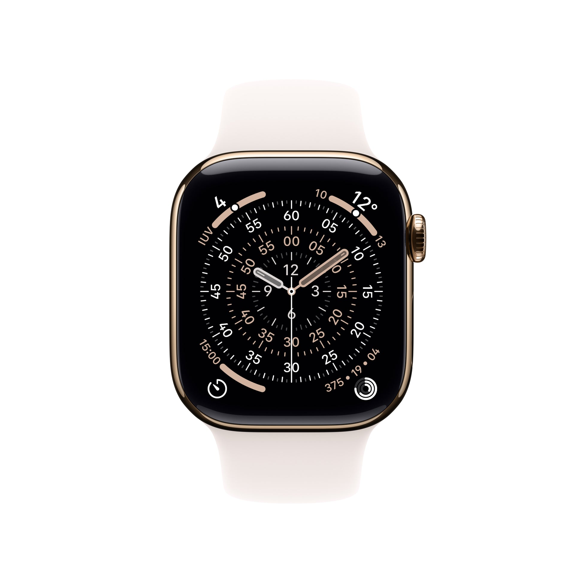 Apple Watch Series 11 42 mm GPS + Cellular – Titan, Sportarmband, Light Blush, S/M, 50 m, für iPhone
