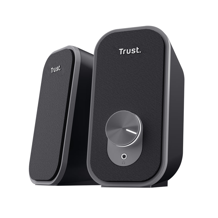 Trust Ador, Paar – PC-Lautsprecher-Set 2.0 – 6 W, 3,5 mm Klinke, USB-A, Schwarz