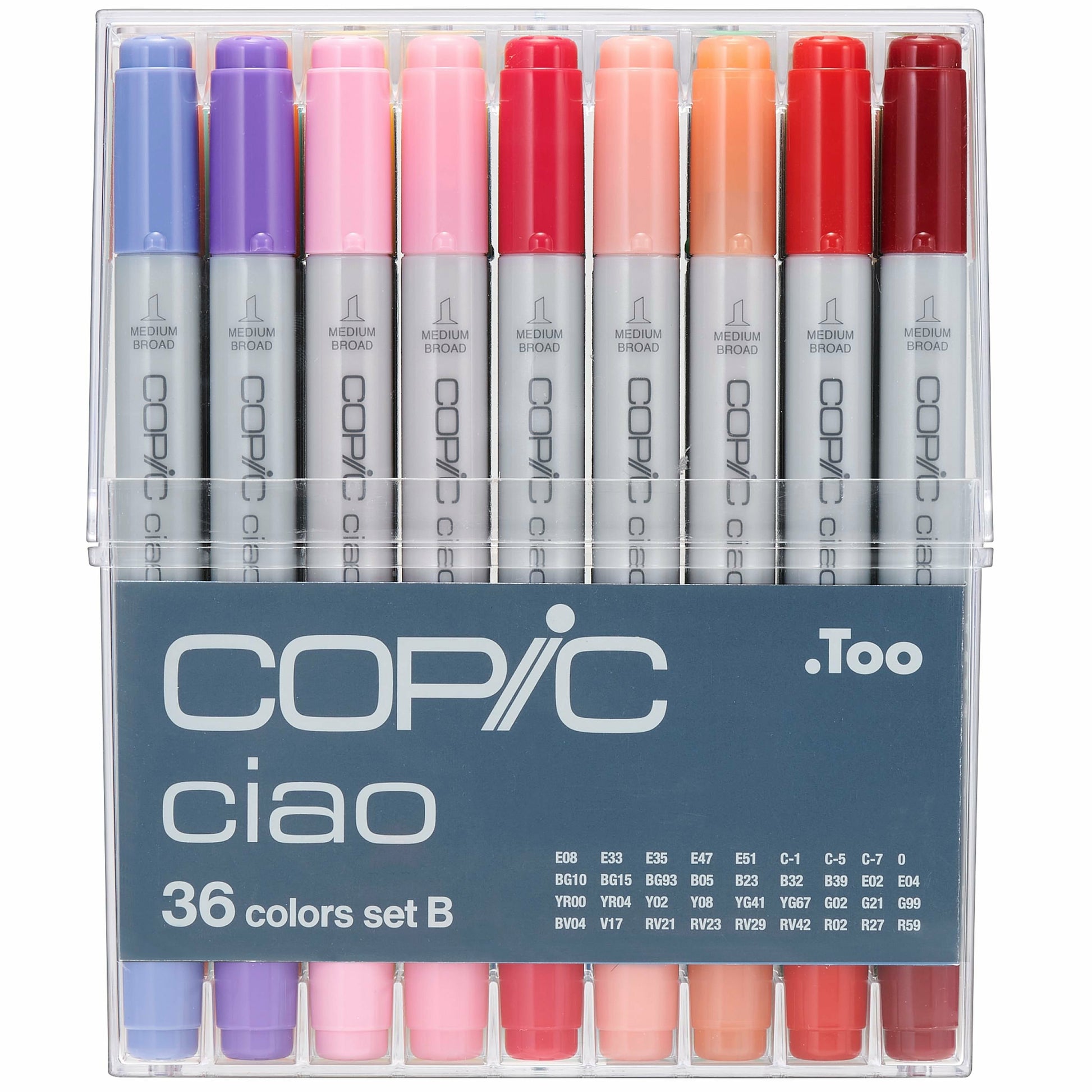 Copic Permanent Marker – farbig sortiert, 36er Pack