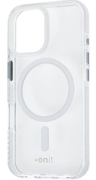 ONIT Mill.Std. Backcover – für Apple iPhone 16 – MagSafe, TPU, Transparent, Weiss, bis 3 m Sturzsicher