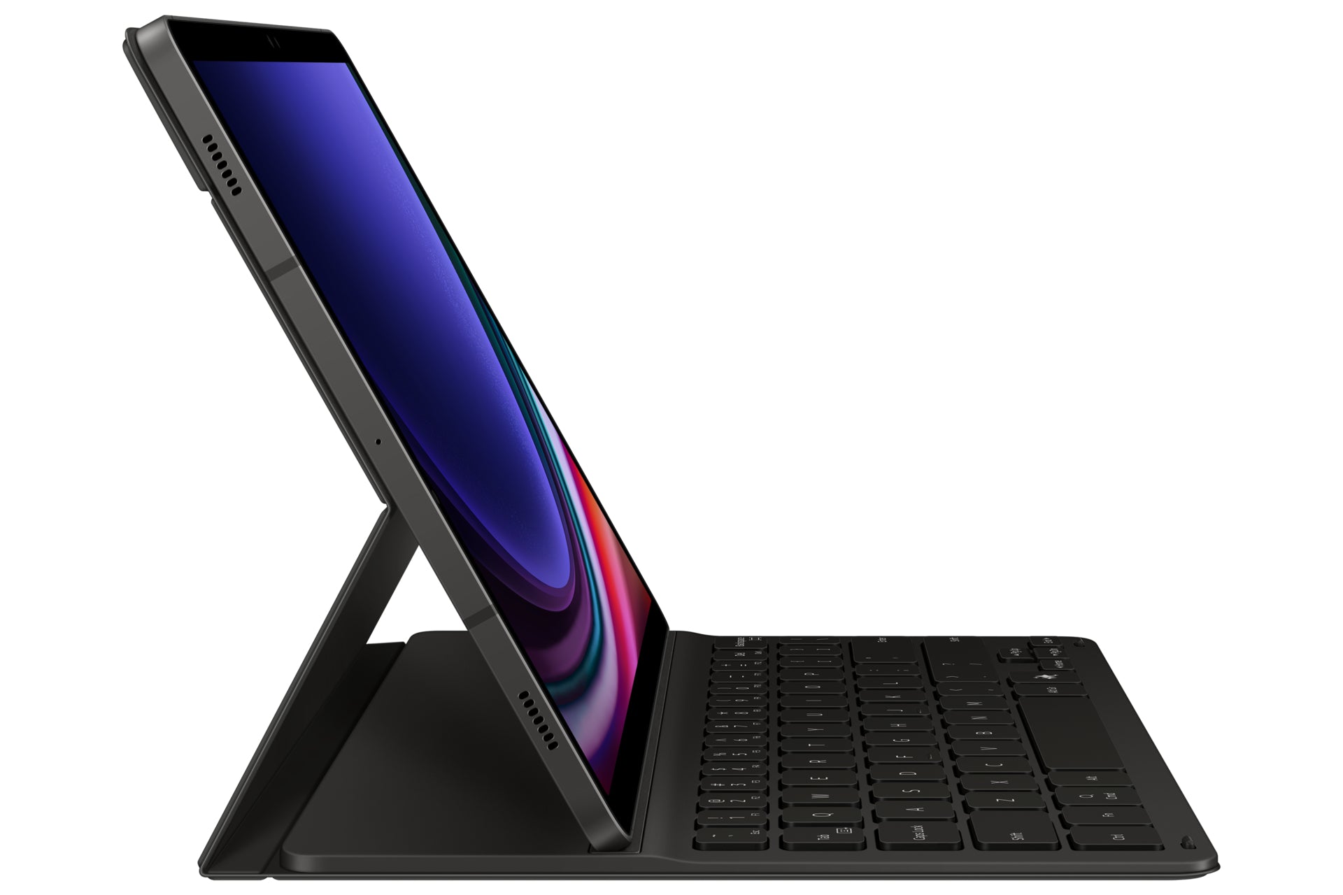 Samsung Tastatur, kabellos (Bluetooth), nordisch, 65%, mit Touchpad, schwarz – für Galaxy Tab S9 & Galaxy Tab