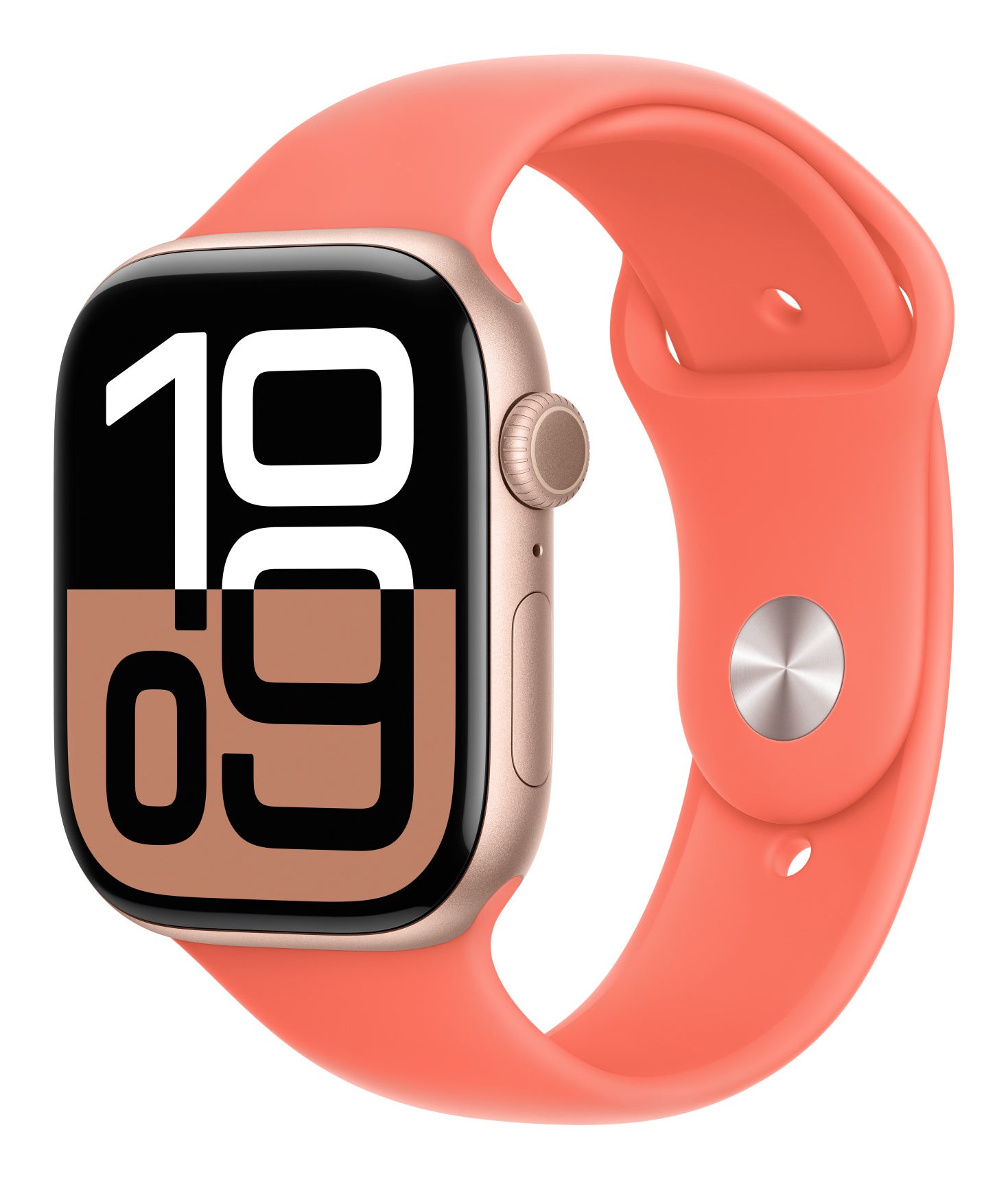 Apple Tangerine Sport Band – Armband – für Apple Watch 46 mm, Tangerine, M/L, Kunststoff