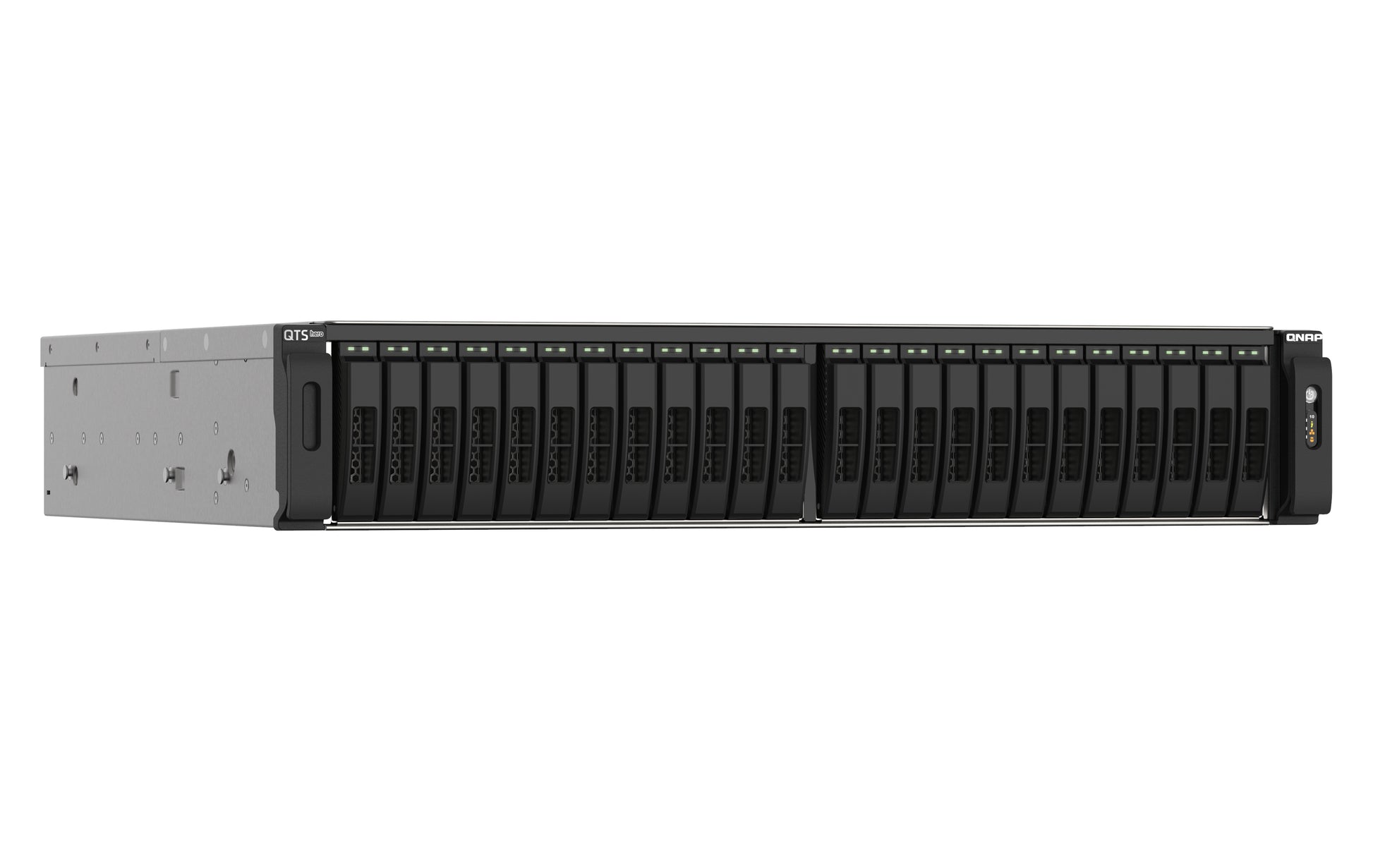 QNAP TS-H2490FU-7302P-256G Allgemeines Speichergerät – NVMe, 2U, 24 Einschübe, 2,5", 16C/32T 3,0 GHz