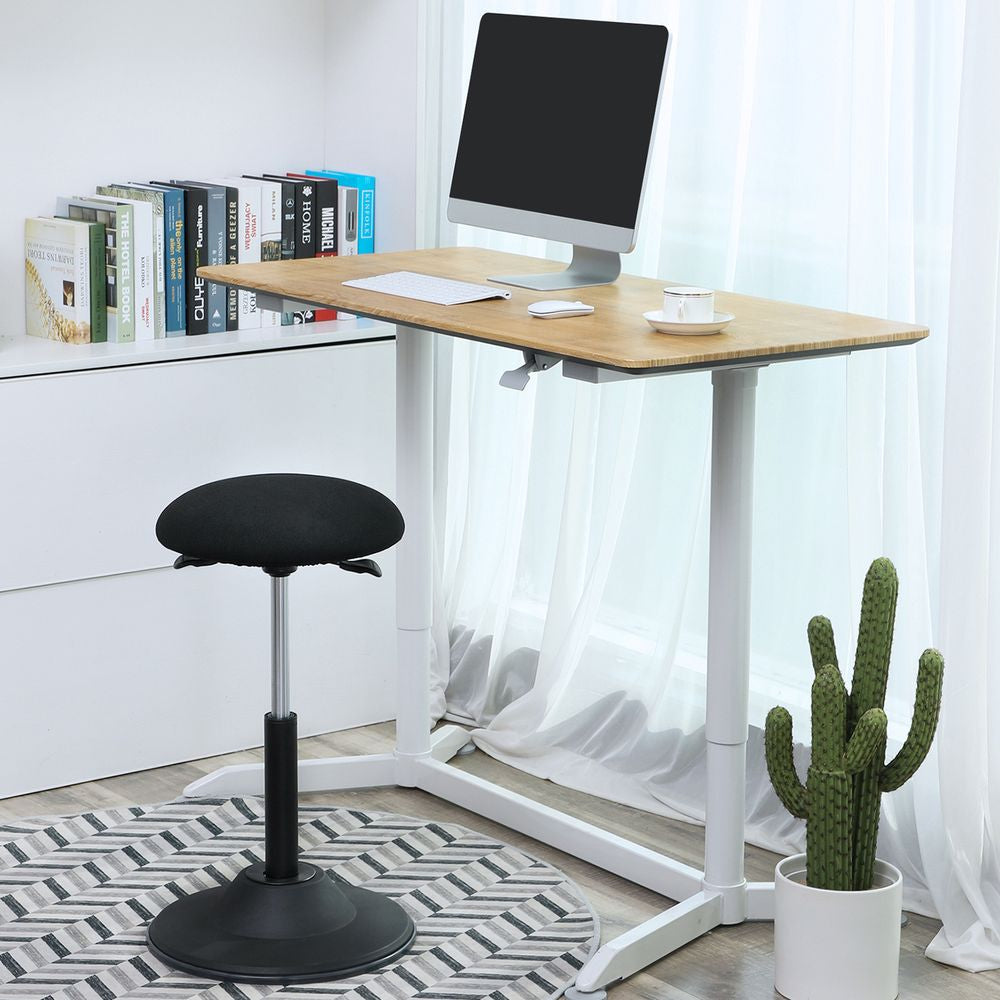 Songmics OSC01BK Stehhocker – Polster – Schwarz, 50–70 cm, bis 120 kg