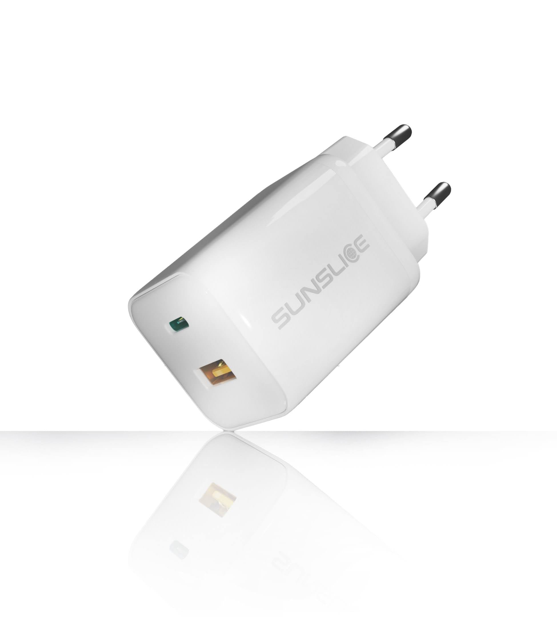 Sunslice Emperion 65 Pro USB-Ladegerät 65 W – USB-C×1 – PD, GaN – Weiss