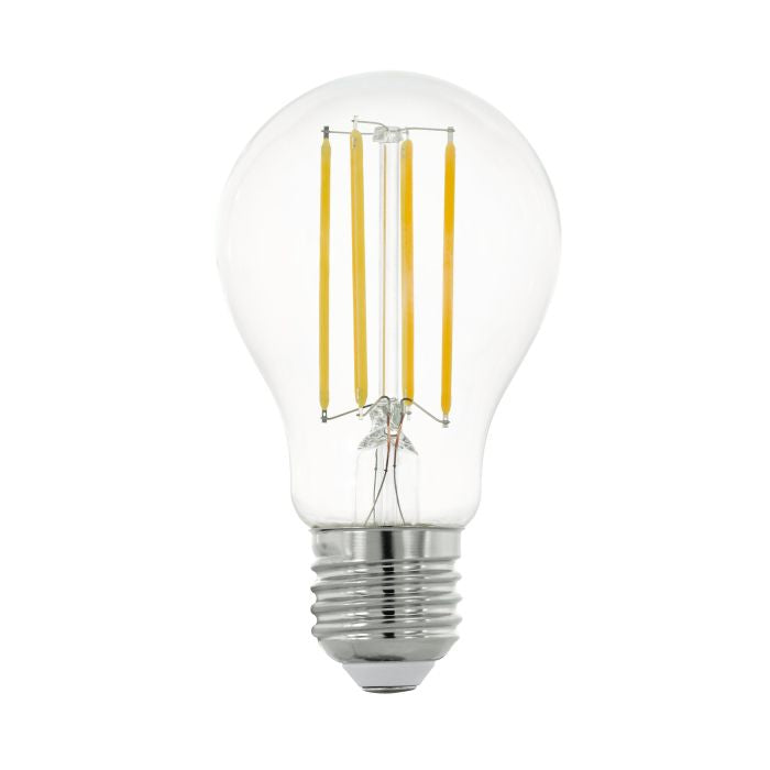 EGLO Leuchtmittel E27 A60 – Warmweiss 2700 K, 1521 lm, 12 W – IP20 – 1 Stk. – Transparent, Glas