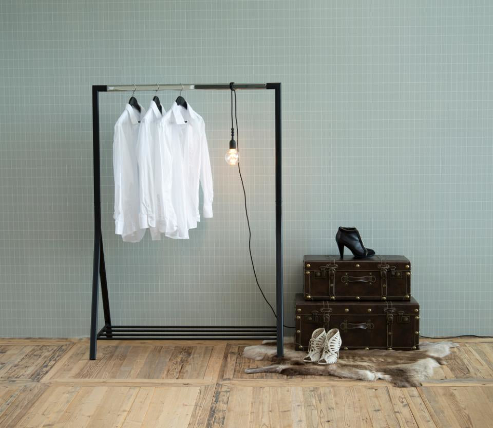 Actona Garderobenständer – Stahl, Schwarz, 117 × 59 × 165 cm